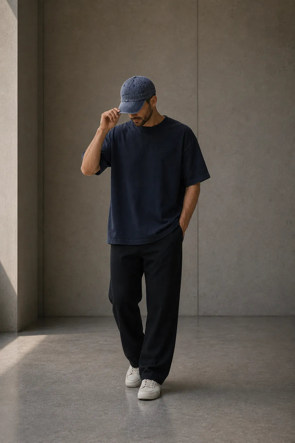 Core Vintage Cap Navy with relaxed contemporary fit and washed finish