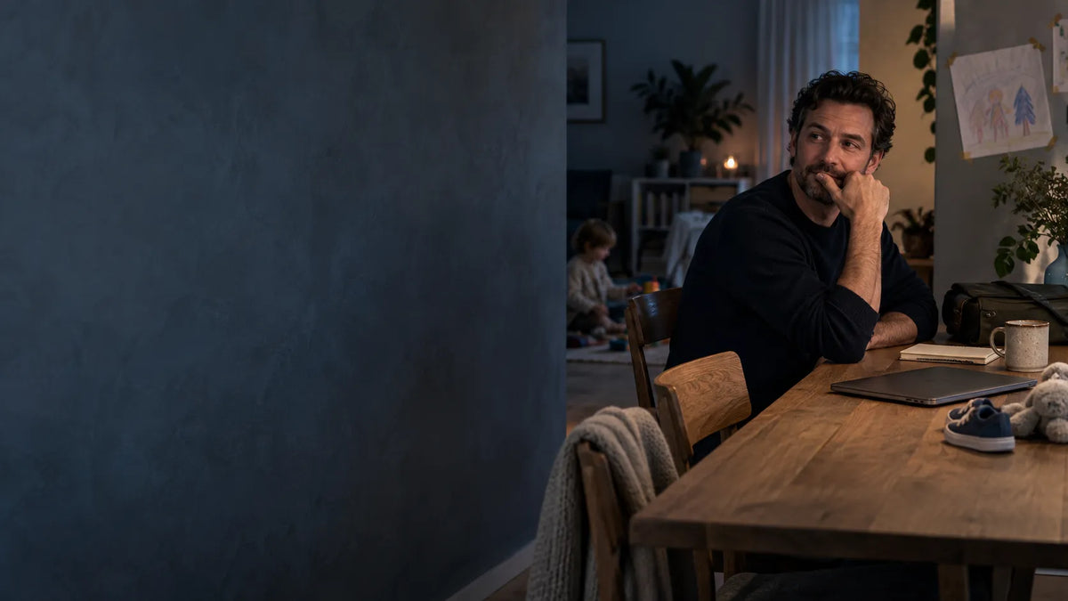 Father considering his career direction after becoming a parent
