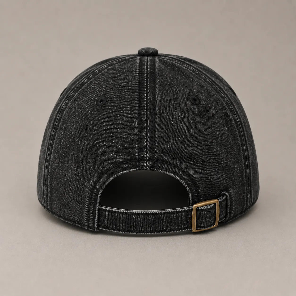 BRTLS Black Presence Vintage Cap back view featuring adjustable strap and antique brass buckle